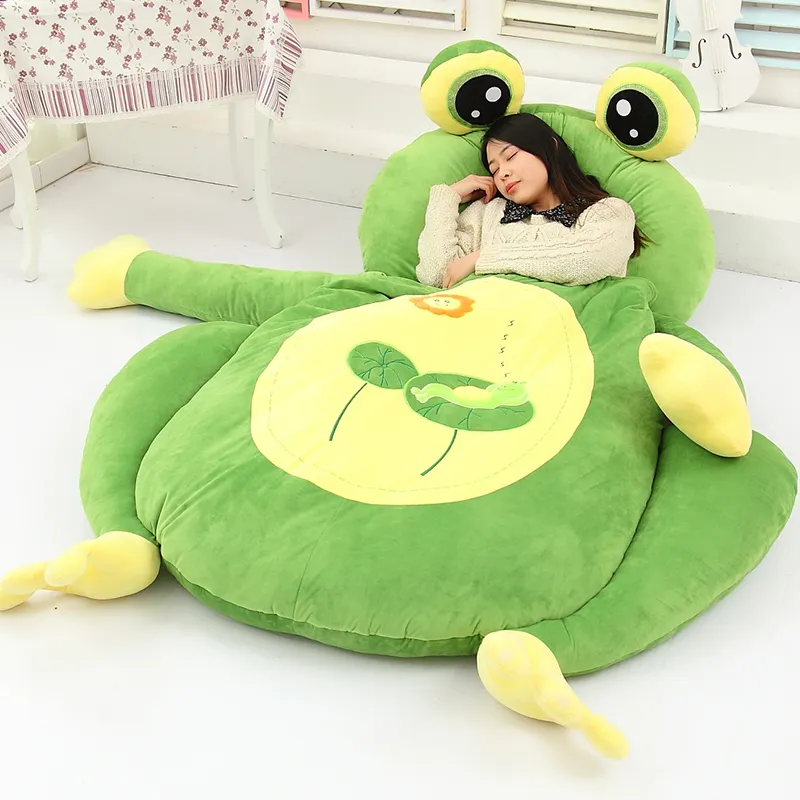 Hoge Kwaliteit 5 Stijl Cartoon Animal Frog Beanbag Zachte Pluche Enorme Bed Sofa Matras Tapijt Tatami 2 Maten Tatami