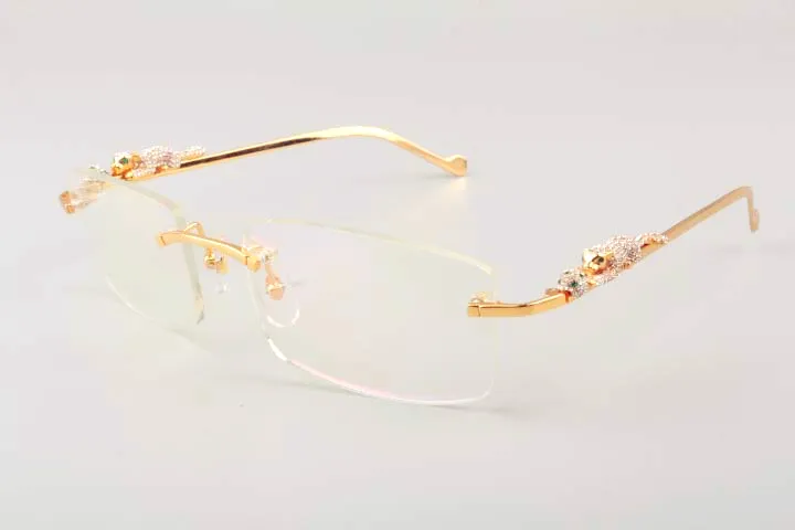 lunettes de soleil ultra légères carrées léopard diamant or temple 6384083-1 modèles de mode lunettes de soleil pour hommes pare-soleil