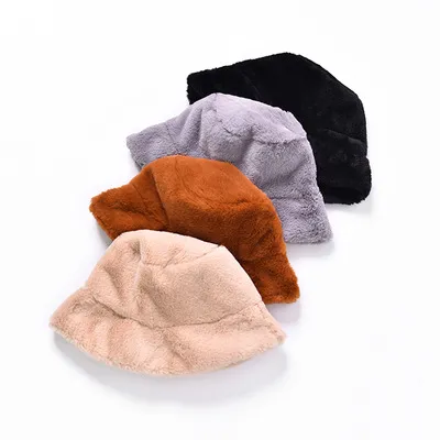 Mode dames hiver seau solide chapeau mignon et chaud casquettes chasse pêche chapeau femmes hiver y chapeau fisher9183988