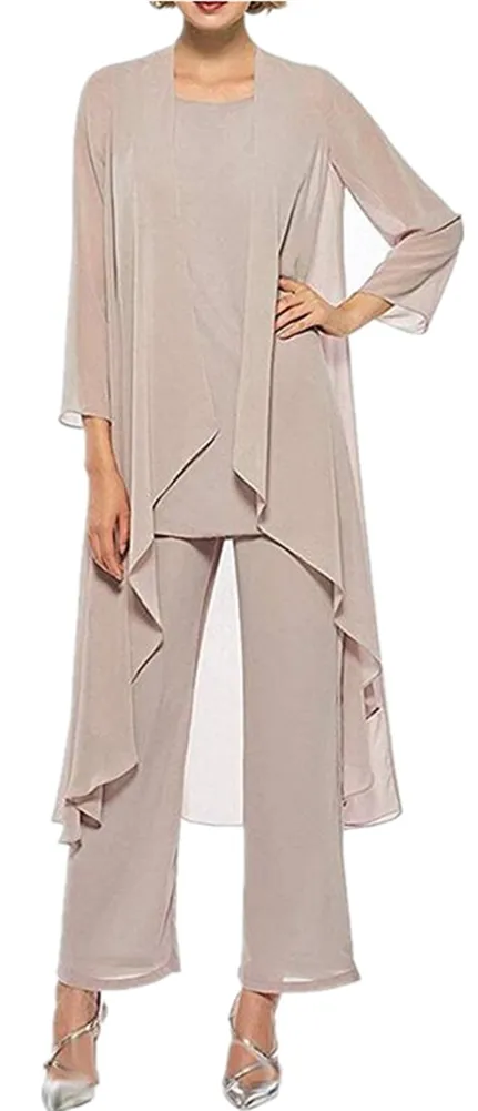 New Arrival Chiffon Mother Of The Bride Pants Suit Long Sleeves Mothers ...