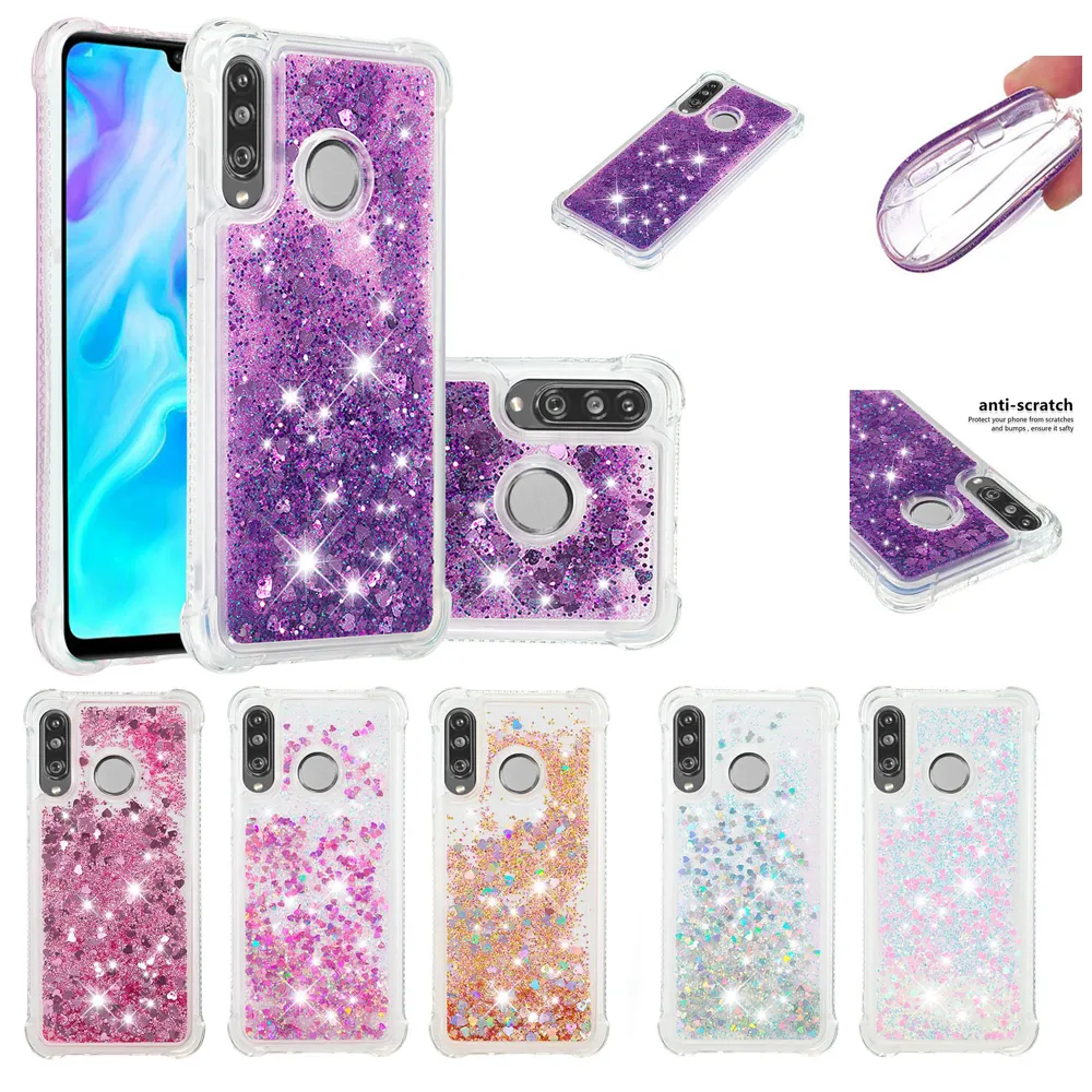Liquid Cover For Huawei P30 Lite Shockproof Silicone Cover For Huawei P30  Lite Case Dynamic Glitter Liquid Quicksand Case Funda From Luyangtong,  $5.06