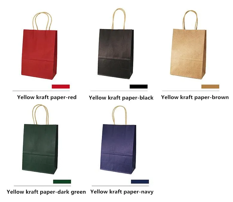 マルチカラーの買い物袋クラフトペーパーショッピングバッグのための27x21x11cmギフトバッグの昇進包装の包装の包装