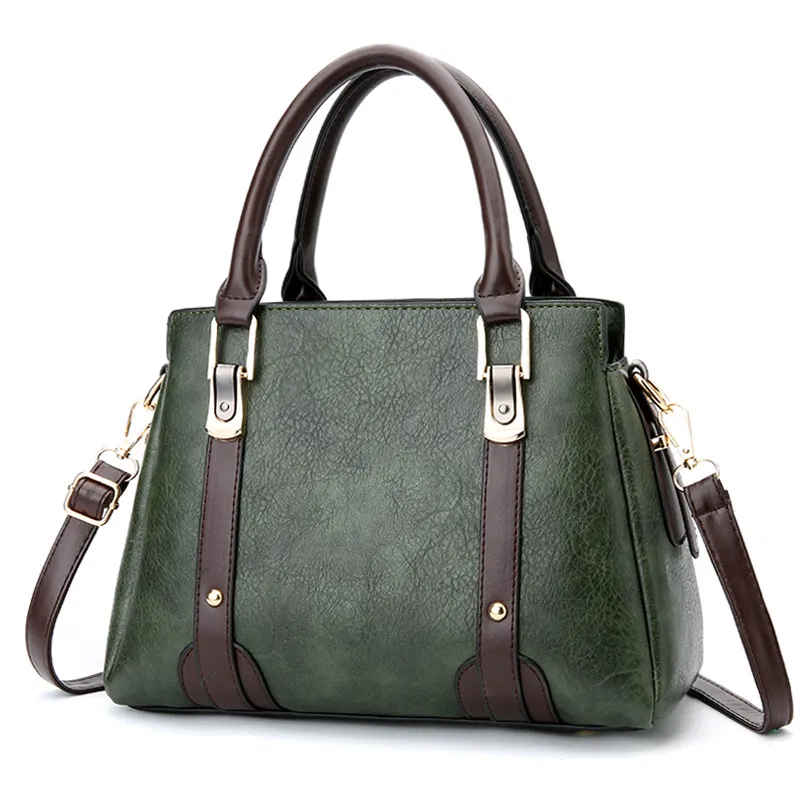 HBP Ladies HandBags Purses Women Totes Bags CrossbodyBags Leather Handbag Purese Female Bolsa Green Color