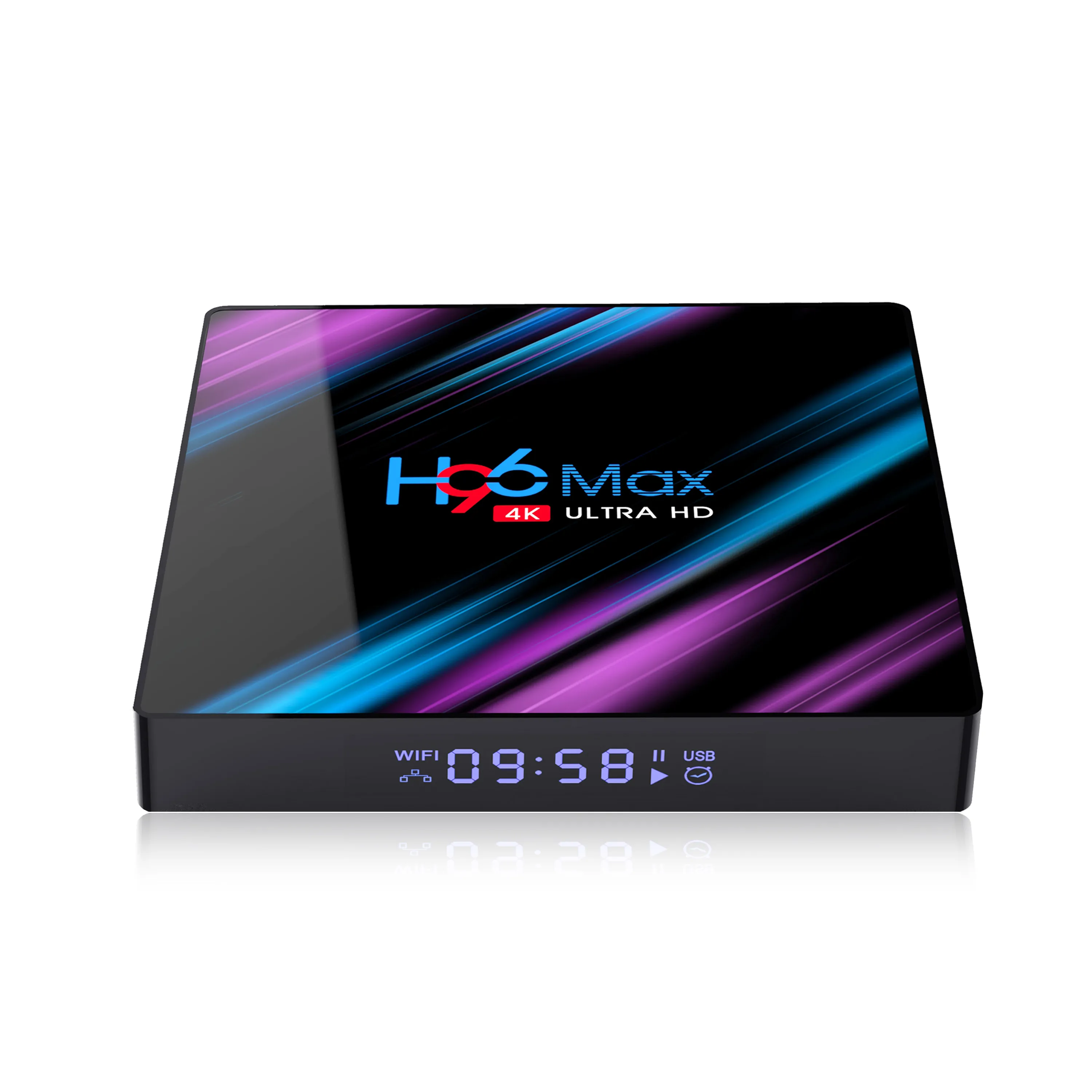 Android 9.0 TV Box H96 MAX RK3318 TOP 4G 64G Dual WiFi 2.4G 5G BT 4K HD Wyświetlacz cyfrowy