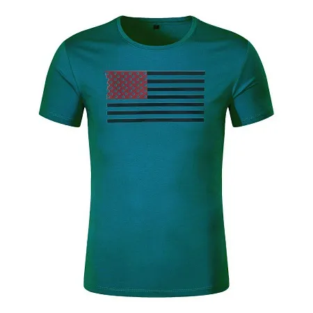 새로운 고안 여름 미국 국기 의류 체육관 타이트 T 셔츠 남성 피트니스 T 셔츠 옴므 T 셔츠 남성 피트니스 크로스 핏 티 탑