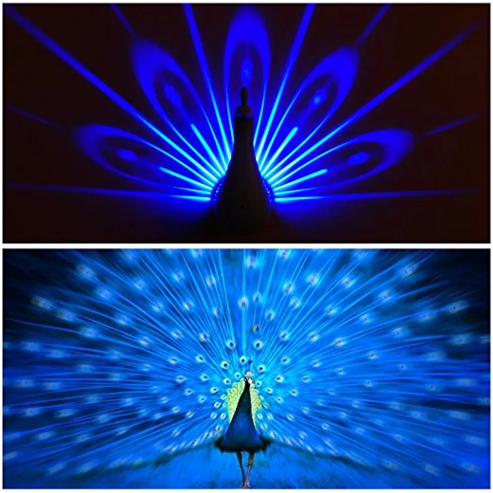 Peacock LED Peacock Wall Light With Remote Control Colorful Romance Atmosphere Projection Lamp For Home Decor Corridors Background And Night Lighting From Senden 10.78 DHgate.Com