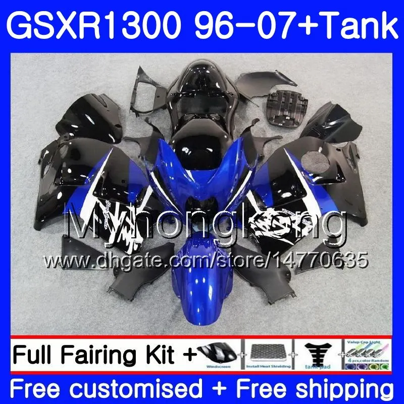 Corpo per SUZUKI GSX R1300 GSXR1300 96 02 03 04 05 06 07 333HM.47 GSXR 1300 Hayabusa Nero Blu 1996 2002 2003 2004 2005 2006 2007 Carenatura