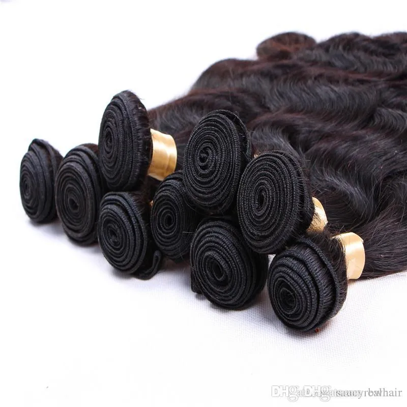 Topkwaliteit Brazillian Body Wave Bundels Onverwerkte Peruaanse Menselijke Maagd Haar Dubbele inslag Goedkope 6 stuks 300gr, gratis DHL