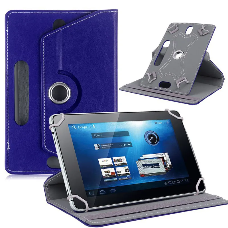 Evrensel 360 Dönen Kamera Deliği Ayarlanabilir Flip PU Deri Stand Kılıfı 7 8 9 101 102 inç Tablet PC PSP PSP SAMSUNG İPAD HU3747580