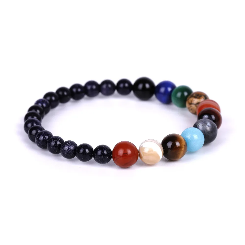 Moda ossidiana testa di leone braccialetti con ciondoli uomo pietra lavica zircone prisma