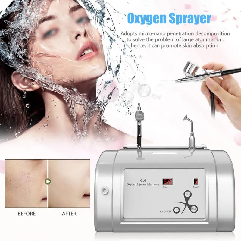 Máquina de oxigênio hidrato jato spray de pele rejuvenescimento Máquina de beleza Ferramentas de cuidados faciais Máquina de salão de beleza