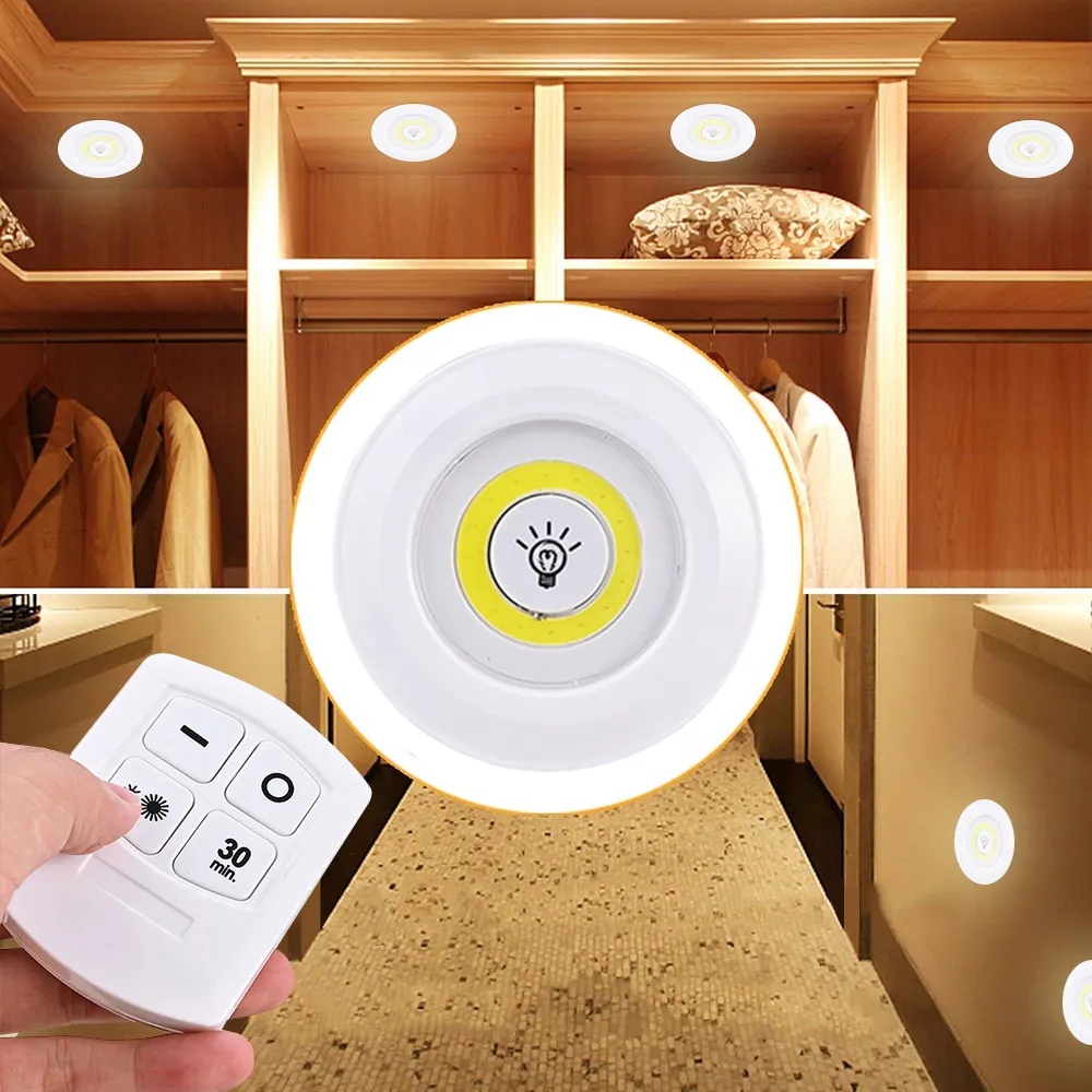 Luci per armadi a LED dimmerabili Lampada LED COB per armadietto Lampada per illuminazione da cucina con telecomando