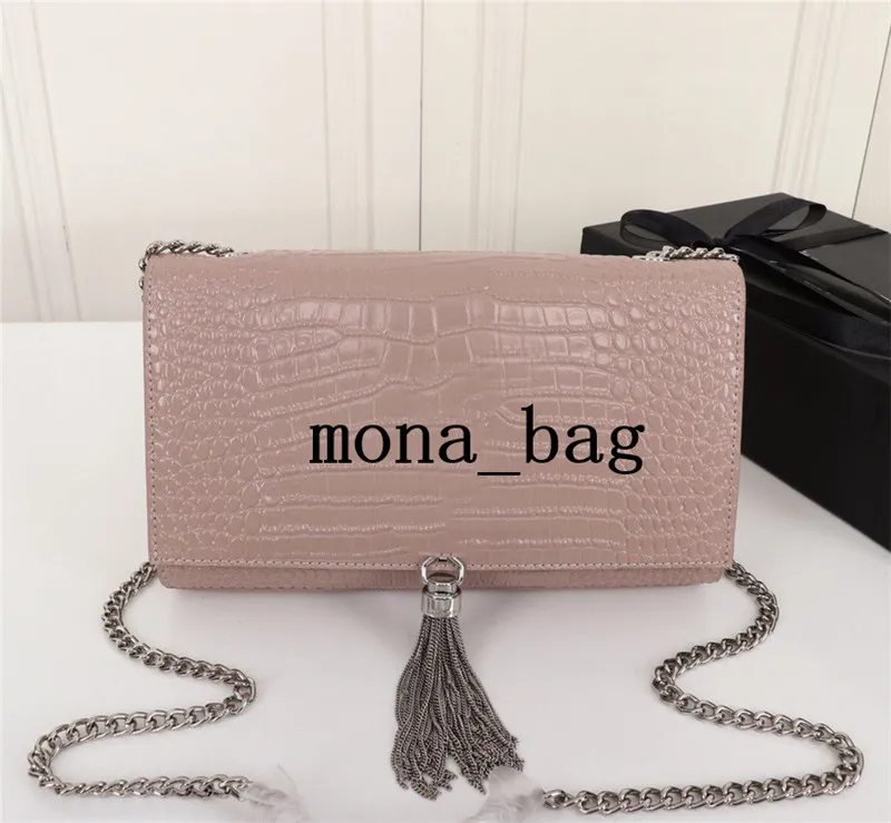 дизайнерская сумка с крокодиловым узором, женская сумка через плечо, классическая модная сумка среднего размера, клатч с пряжкой, сумка-цепочка, розовая, серая, черная, красная