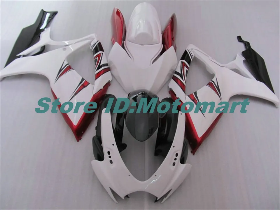 ABS Fairing Set dla SUZUKI GSXR600 750 2006 2007 GSXR 600 GSXR 750 K6 06 07 Biały Czerwony Geners GS Kit + 7 Prezenty SP122