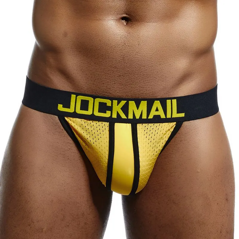 JOCKMAIL Mens Sexy UnderwearSexy Bikini Jockstrap Underwear for Men  G-String Thong (M, Black) : : Clothing, Shoes & Accessories