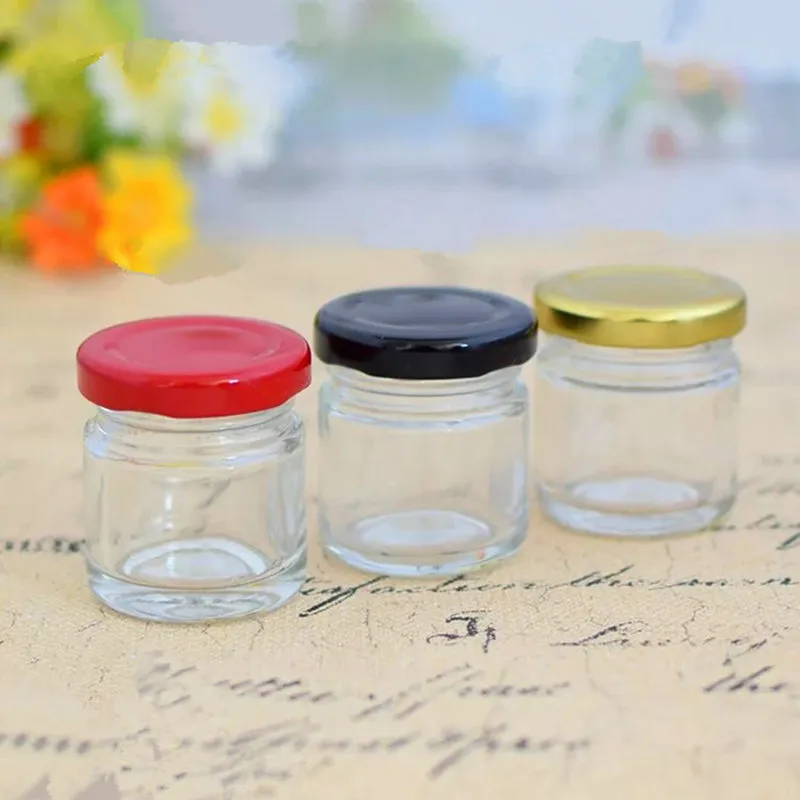 Wholesale 25ml Transparent Glass Jars Seal Jars Storage Bottles Honey