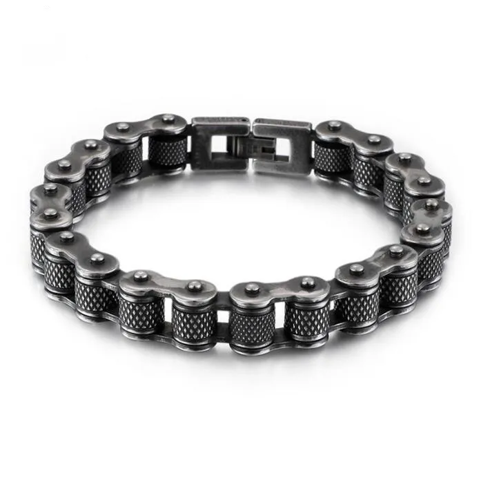 Mode rétro vélo bracelet personnalisé moto chaîne bracelet hommes charme en acier inoxydable bracelet bijoux pour hommes