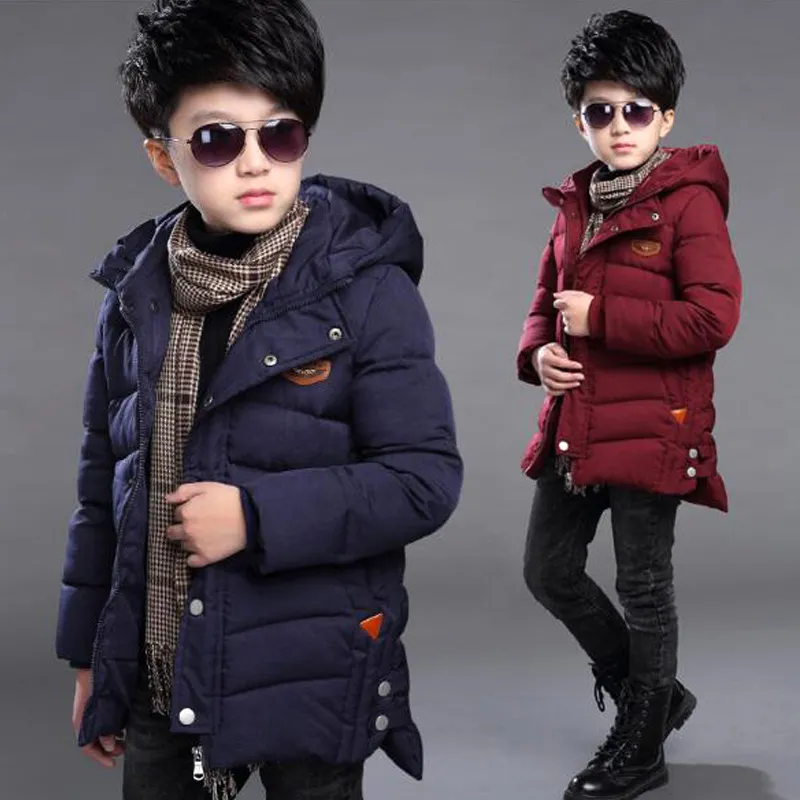Boy de invierno chaqueta de la capa Ropa de los niños chaquetas para niños  casuales con capucha caliente de algodón acolchado bebé Outwear Boys de la