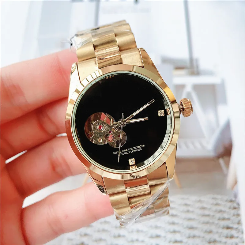 Top Brand High Quality Men and Women Watches Automatic Movement Sample Designer Watch 35mm Case Diamond Scale President Strap Waterproof