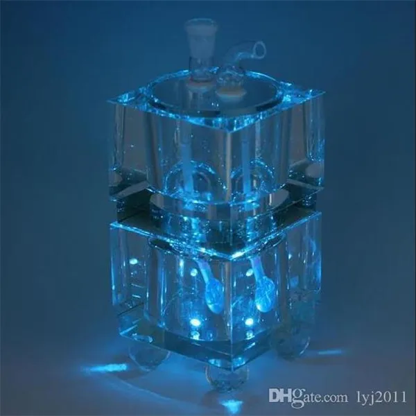 New crystal water bottle Wholesale Glass bongs Oil Burner Glass Water Pipes Oil Rigs Smoking Rigs