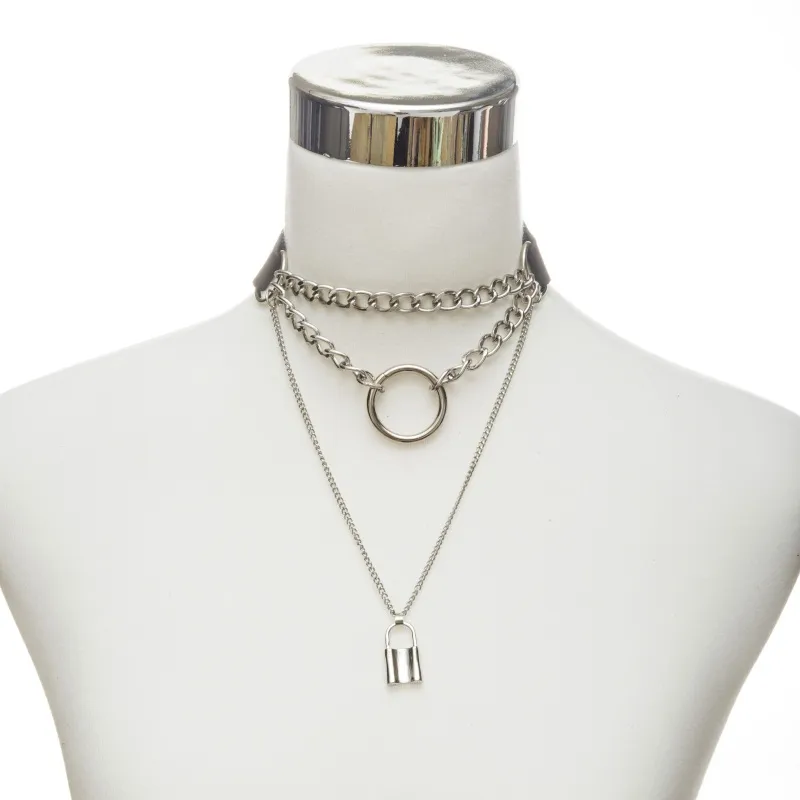 Collier Ras Du Cou Gothique Avec Boucles D'Oreilles - Os Et Main Fantôme - Bijou Fantaisie Pour Femme - Halloween Cosplay