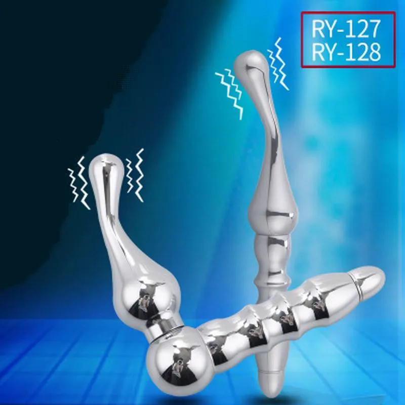 Aleación de aluminio Prostate Massager Vagina Masturbación G-Spot Vibrador Butt Plug Clitoris Anal Enchufe Adulto Sexo Sex Toy Productos para Mujeres y Hombres