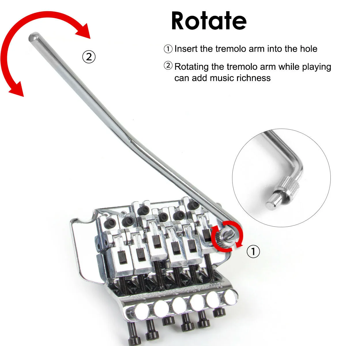 Locking tremolo guitar deals