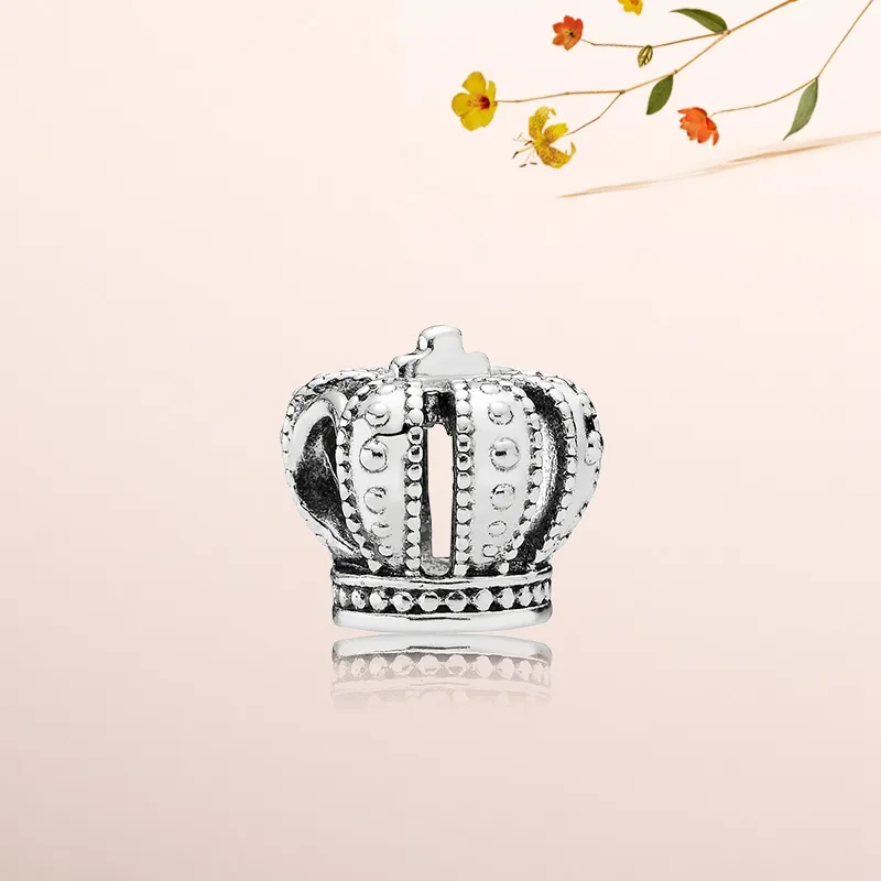 Wholesal Fashion Crown Charm Perlen für Pandora 925 Sterling Silber DIY Armband Perlen hochwertiger eleganter Damenschmuck mit Originalverpackung