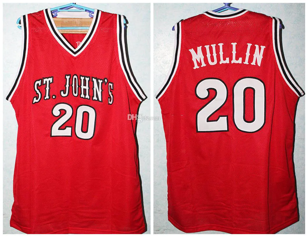 Retro Chris Mullin #20 St. John's University Basketball Jersey heren ED Custom Number Name Jerseys