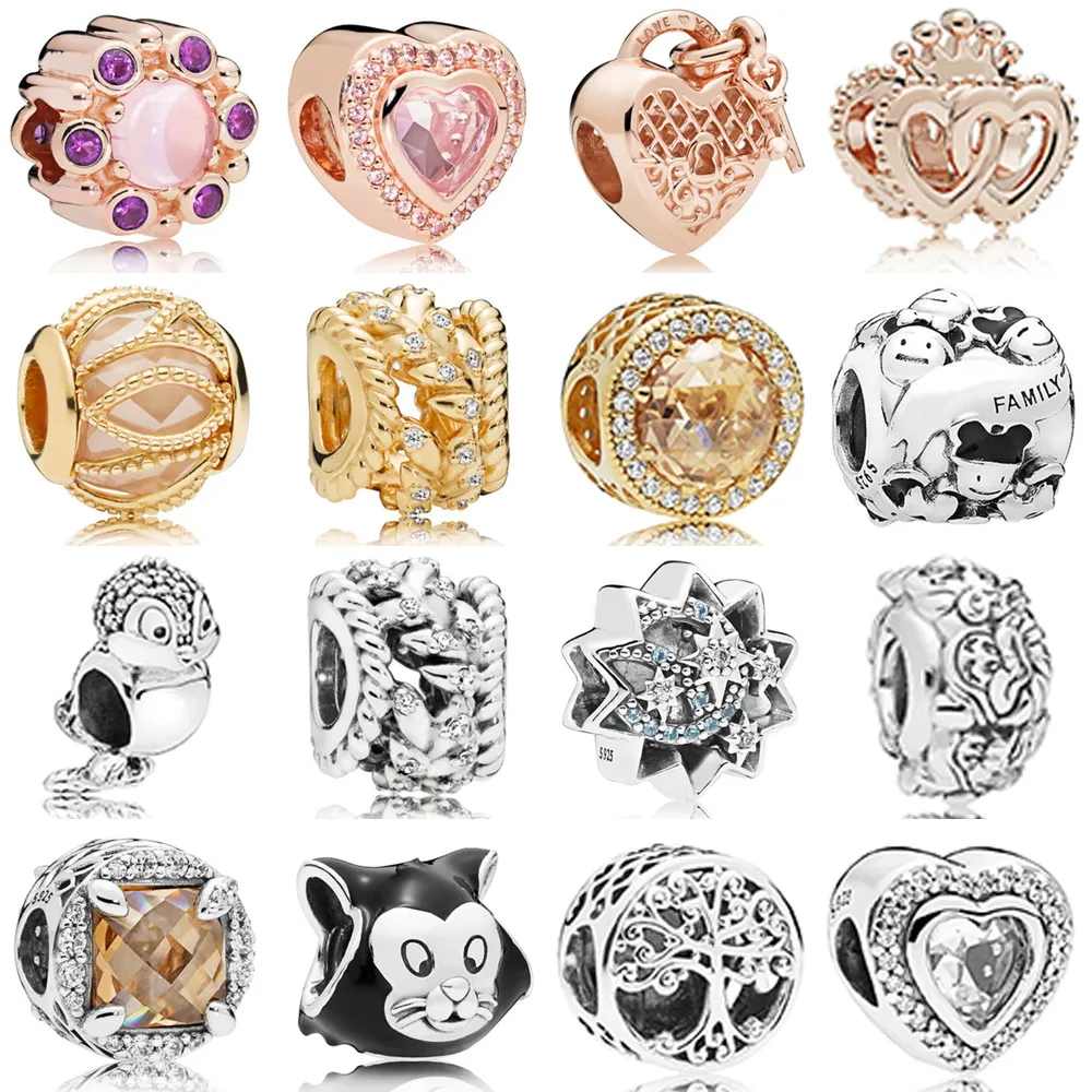 2020 nuovo 100% argento sterling 925 elegante oro rosa cuore araldico radianza fascino in rilievo originale pandora gioielli di moda regalo delle donne