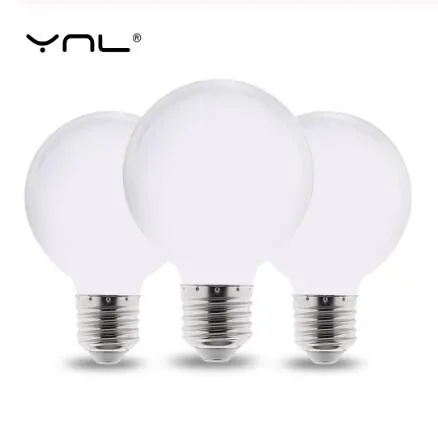 Ampoule LED laiteux E27 220V 110V 85-265V, lampe LED G80 G95 G125, Ampoule LED blanc froid/chaud pour lustre