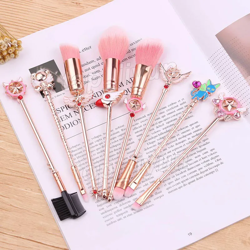  Anime Makeup Brushes, Anime Gold Metal Magic Wand