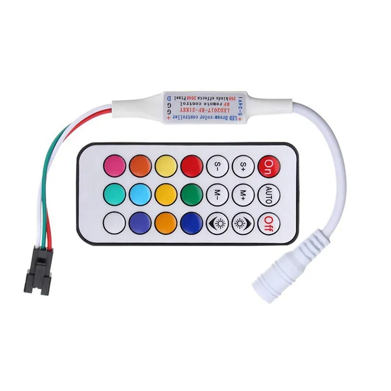 DC5-24V Mini 21 Key21 Key DC5-24V RF Remote Controller for WS2811 WS2812B LED Dream Color Strip Light