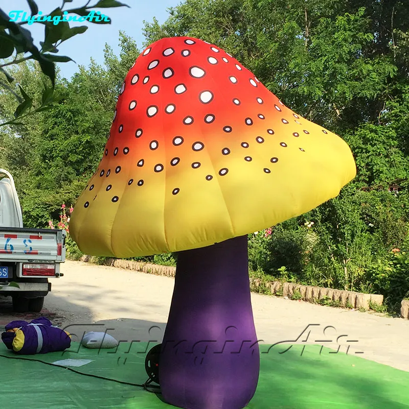 Pallone gonfiabile su misura della replica del fungo soffiato aria multicolore del fungo 3m per la decorazione del parco e del partito di ballo