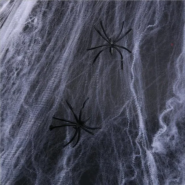 Halloween Spider Web Scary Party Scene Props Stretchy Cobweb Home Bar Décoration