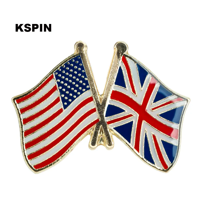 U.S.A Russia Flag Lapel Pin Flag Badge Lapel Pins Badges Brooch XY0289 4  From Patchesfactory, $5.02