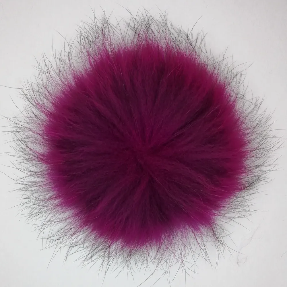 Porte-clés boule de pompon en fourrure de raton laveur, accessoires importés de chine, couleur personnalisée, livraison express rapide, vente en gros