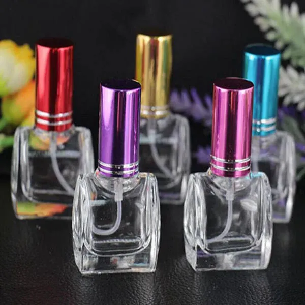 100 stks 10ml lege kristal draagbare kleurrijke glas parfum spuitfles met verstuiver voor reizen nieuw