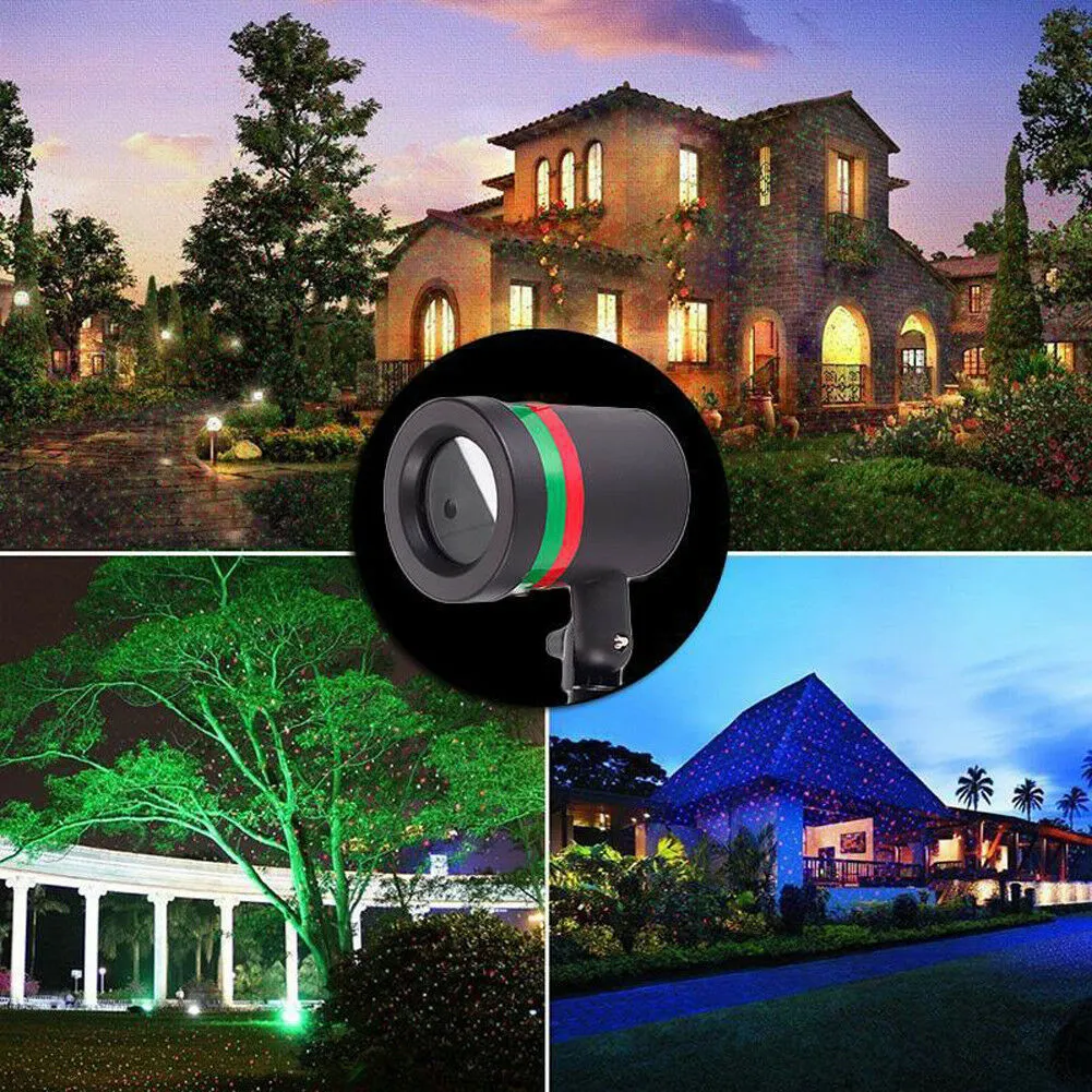 Christmas Star Laser Projector Light LED Moving Outdoor Landscape Stage RGB Lamp Outdoor