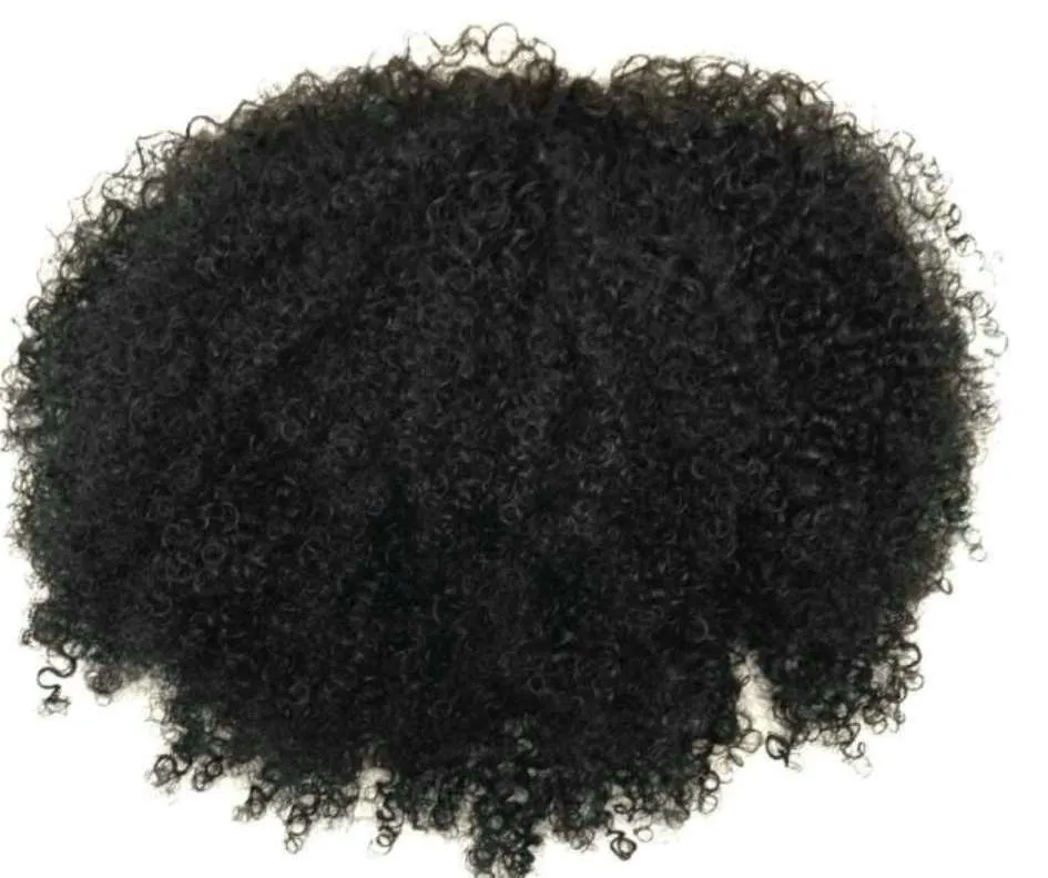 Mulheres cordão extensão do cabelo rabo de cavalo preto natural afro crespo encaracolado rabo de cavalo peruca laços de cabelo elásticos rabo de cavalo 140g 16inch