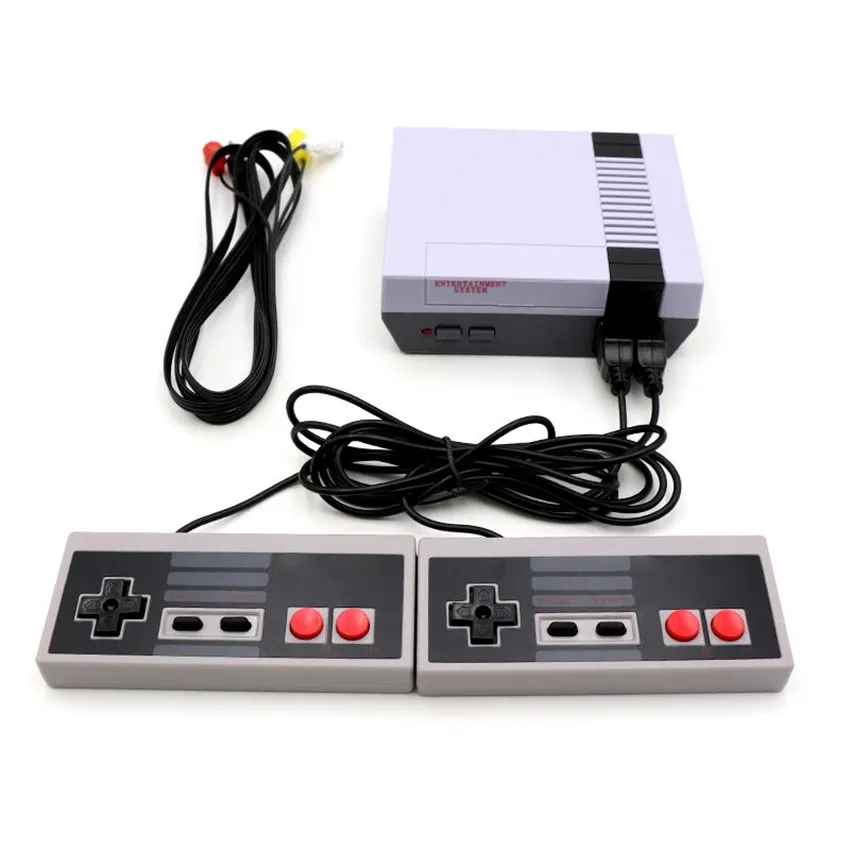 미니 TV 게임 콘솔 620-in -1 -1 비디오 핸드 헬드 플레이어 FC 게임 NES Gaming Palntsc 용 이중 게임 패드가있는 8 비트 엔터테인먼트 시스템