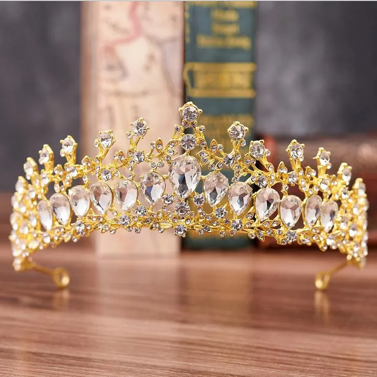 Diadème En Cristal Pour Mariée - Couronne Princesse Argentée Strass - Taille 13x5,5 Cm - Pour Mariage, Fête - 3