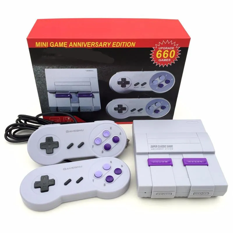 Super Classic SFC TV Candeld Mini Game Consoles Entertainment HD Система для 660 SFC NES SNES Games Console Ностальгический хост с английской розничной коробкой