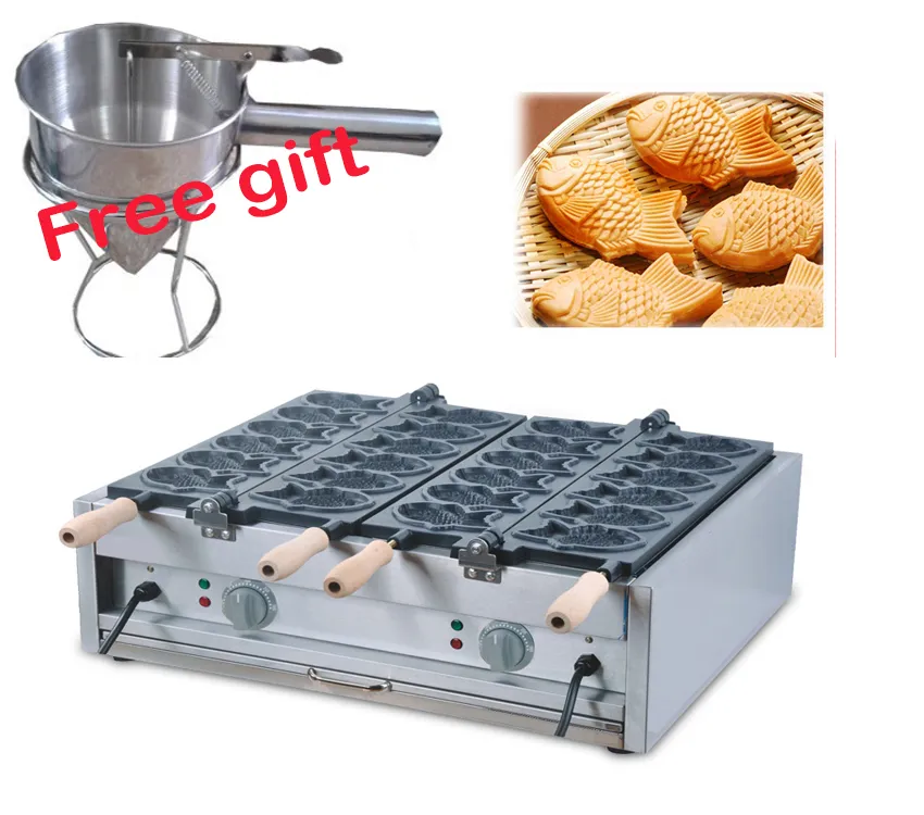 Free Shipping Cost 110v 220v Hot Sale Electric 12 pcs Fish Taiyaki Maker Machine Non-stick Aluminum Mould Japanese Taiyaki