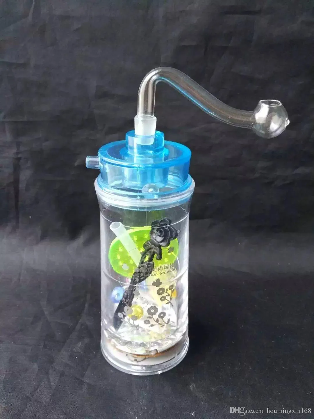 Acrílico garrafa de água de impressão Atacado vidro Hookah, vidro de água para tubos, frete grátis