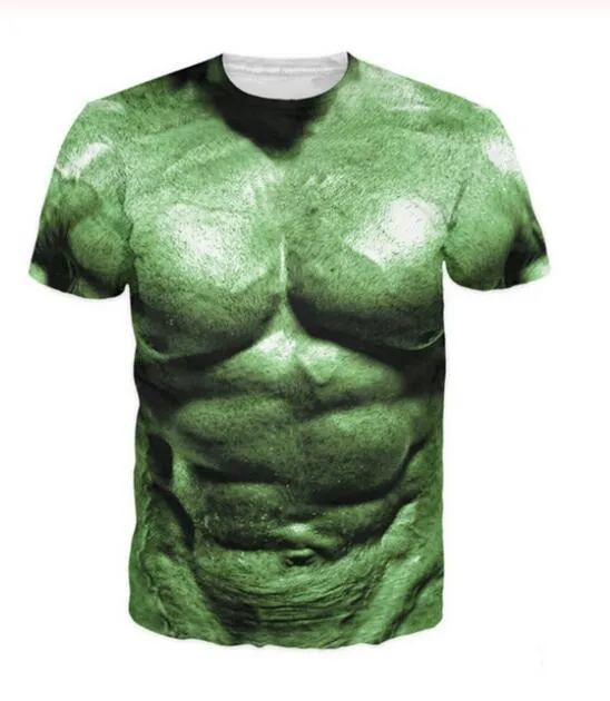 Yeni Moda Erkek / Kadının Kas T-shirt Yaz Tarzı Komik Unisex 3D Baskı Rahat T Gömlek Tops Artı Boyutu AA0151