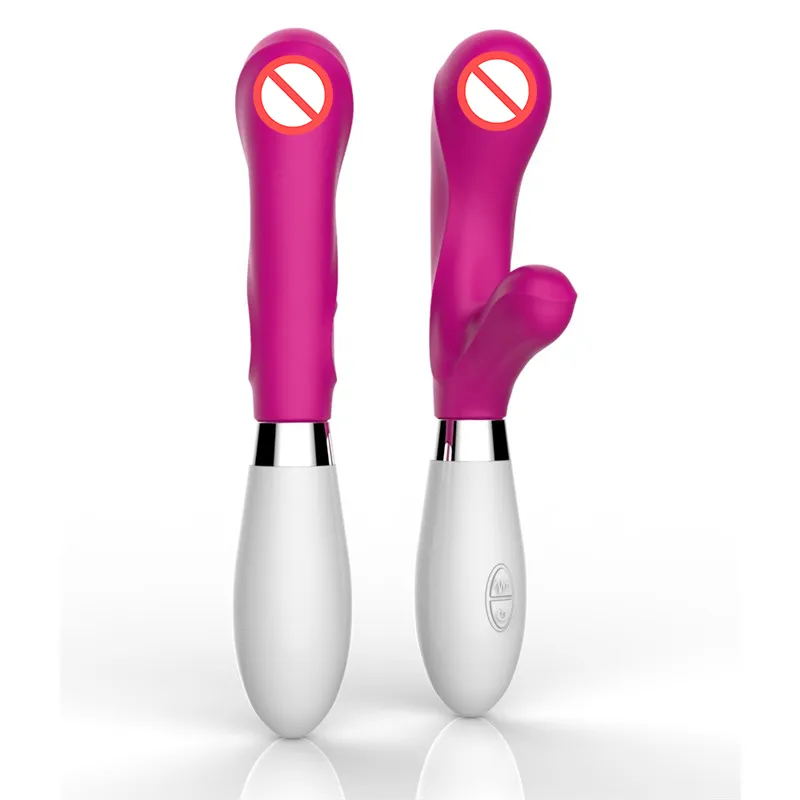 Tige vibrante G-spot Silicone Vibromasseur étanche Masseur Baguette magique Masturbateur féminin Adult Sex Toys pour femmes