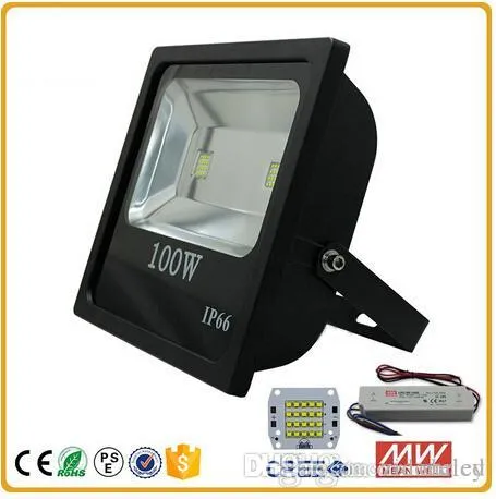 led floodlights 100W industrial outdoor spotlights for builing parl square meanwell driver AC85-265V led canopy lights