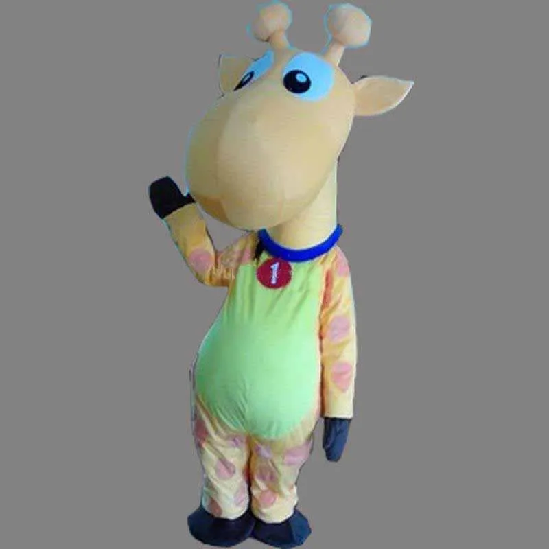 2019 Hot sale Cute Giraffe Adult Size Mascot Costume Fancy Birthday Party Dress Halloween Carnivals Costumes