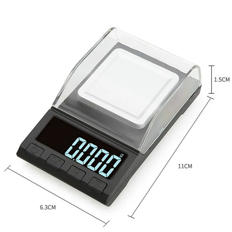 0.001g Digital Carat Scale 10g 20g 50g Precision Portable Electronic Jewelry Scales Gold Germ Medicinal Balance 20 Pcs Wholesale